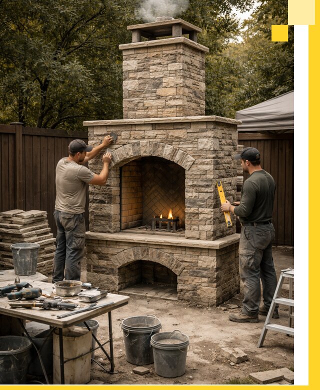 Проектирование и установка уличных каминов в Лиски