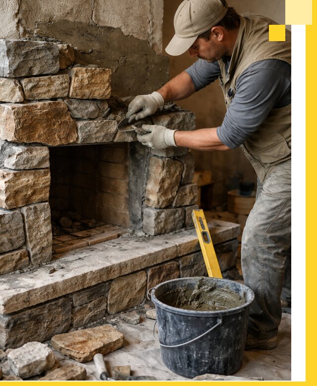 Изготовление и установка каменных каминов под ключ в Лиски