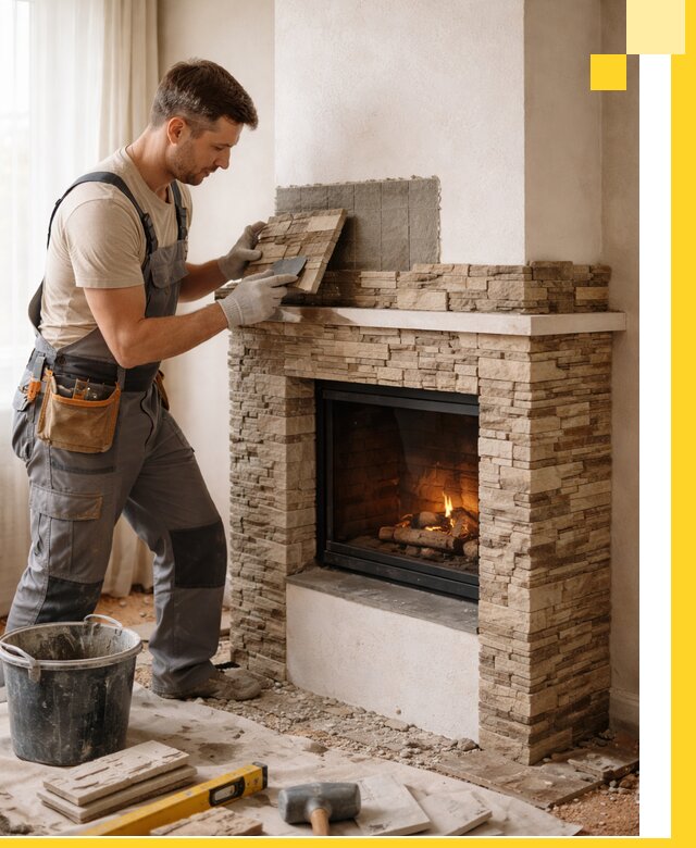 Изготовление и монтаж каминов для дома под ключ в Лиски