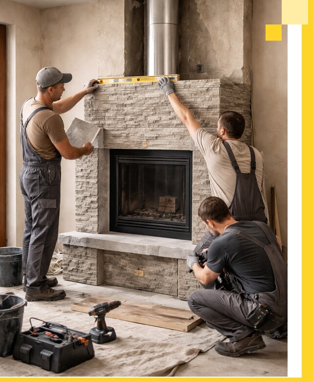 Профессиональный монтаж каминов под ключ в Лиски для дома