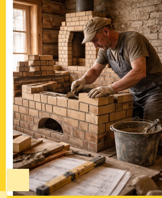 Кладка печей из кирпича в Лиски цены от 32823 р. - ЭриданЛск