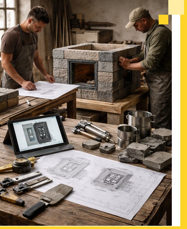 Разработка проектов печей с согласованием и монтажом в Лиски