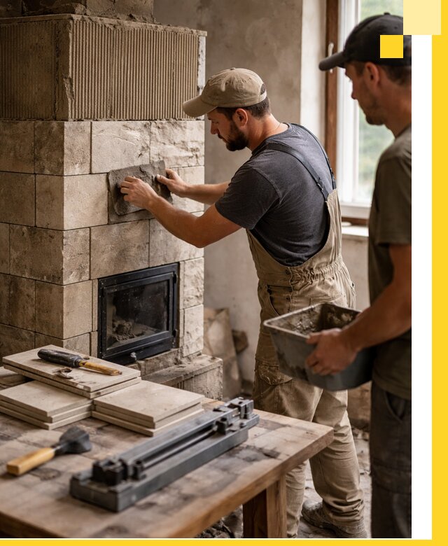 Профессиональная облицовка печей в Лиски: керамика и камень