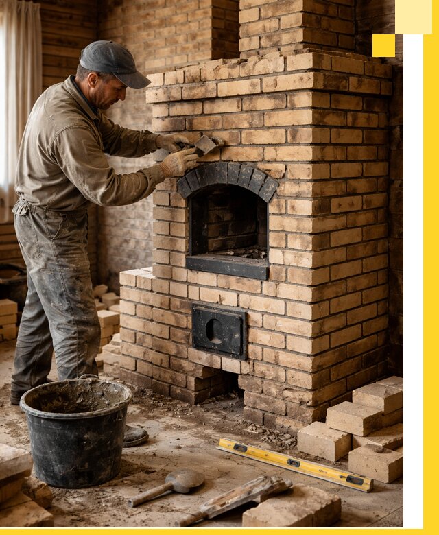 Кирпичные печи под ключ в Лиски: проектирование и кладка