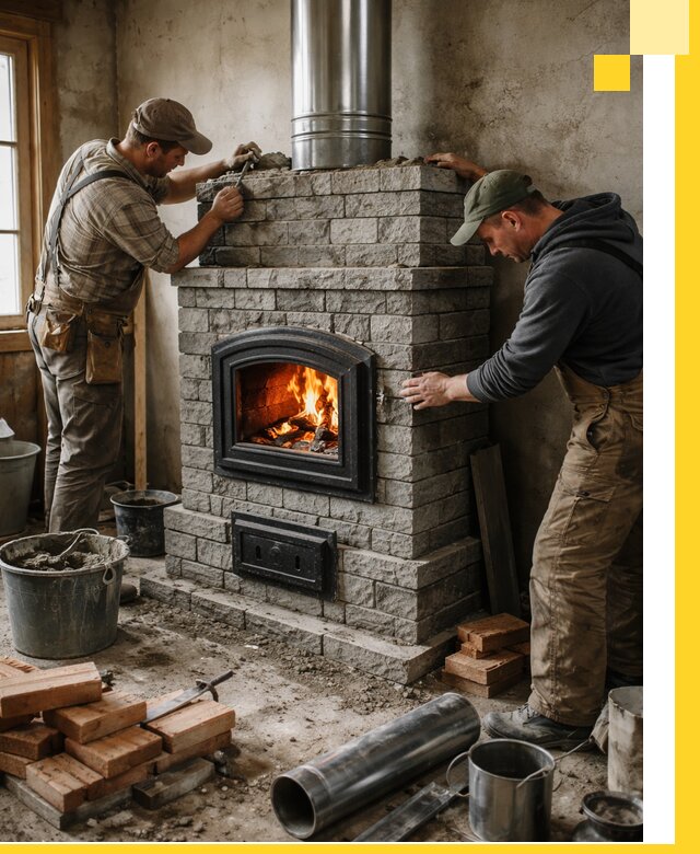 Производство, поставка и монтаж дровяных печей в Лиски