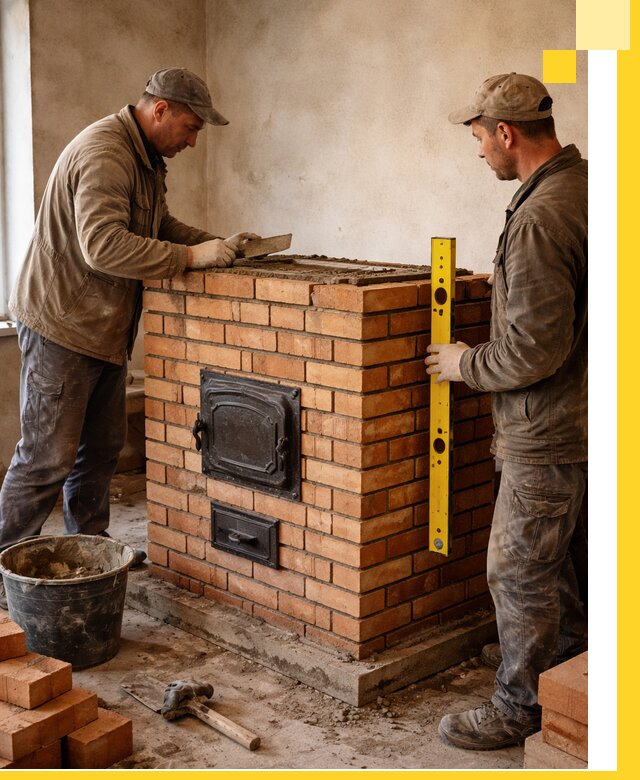 Отопительные печи под ключ в Лиски, установка и сборка