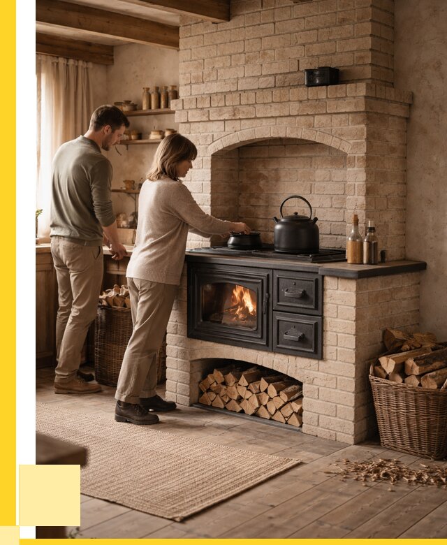 Печи с плитой в Лиски от 49235 р. | ЭриданЛск — кирпичная печь