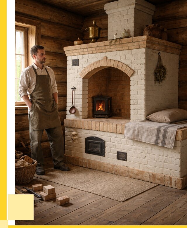 Русские печи с лежанкой под ключ в Лиски от 164115 р. ЭриданЛск