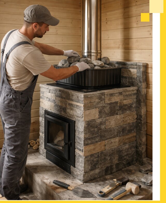 Печи для парной в Лиски, производство, монтаж и обслуживание