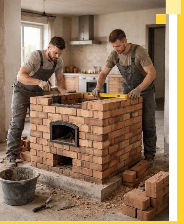 Установка и монтаж печей в частном доме в Лиски под ключ