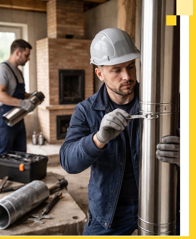 Профессиональный монтаж дымоходов для печей в Лиски