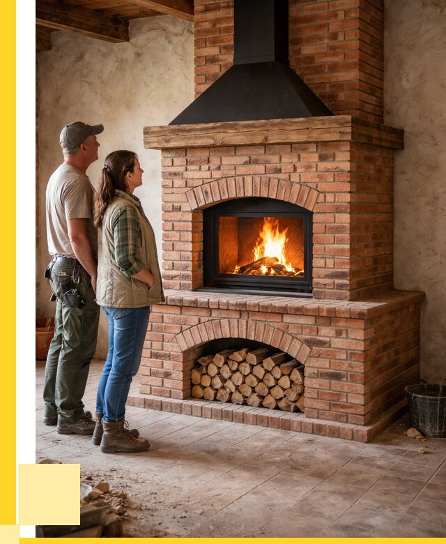 Печи камины из кирпича в Лиски от 131292 р. | ЭриданЛск