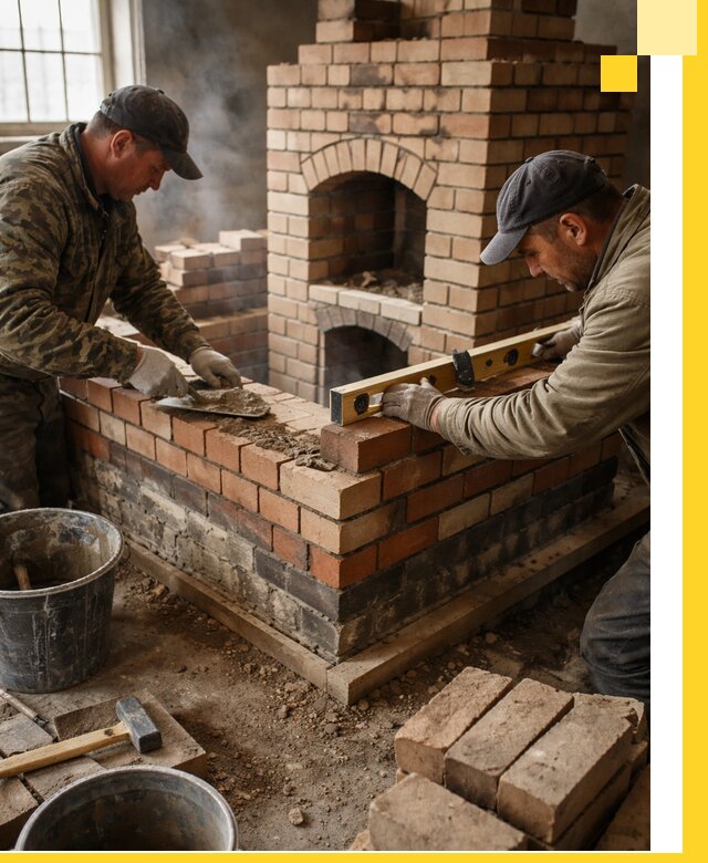 Изготовление и монтаж печей и каминов из кирпича в Лиски