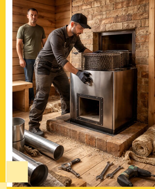 Монтаж банных печей под ключ в Лиски от 19694 р., ЭриданЛск