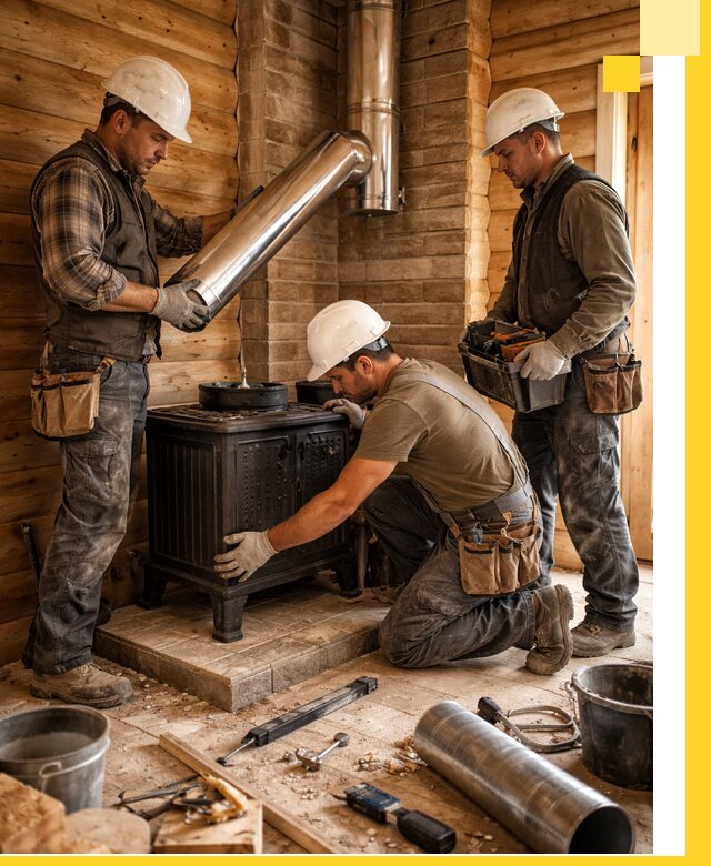 Профессиональный монтаж банных печей и дымоходов в Лиски