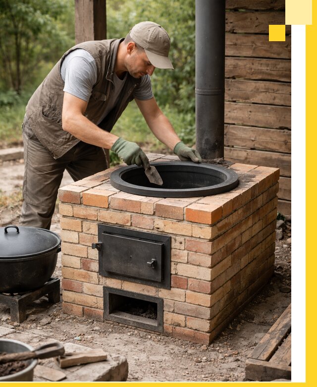 Изготовление и установка печей для казана в Лиски под ключ