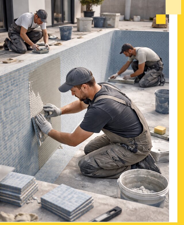 Облицовка бассейнов в Лиски плитка мозаика гидроизоляция