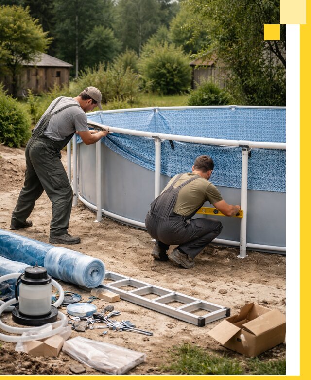 Установка и монтаж каркасных бассейнов в Лиски под ключ