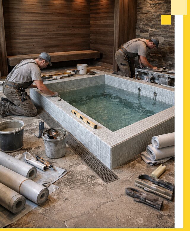 Установка и строительство бассейнов для сауны в Лиски