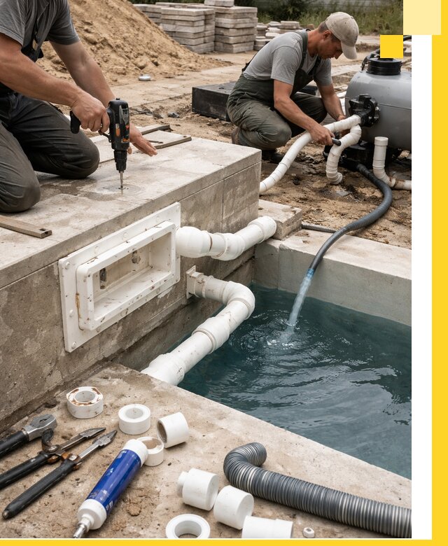 Строительство скиммерных бассейнов под ключ в Лиски