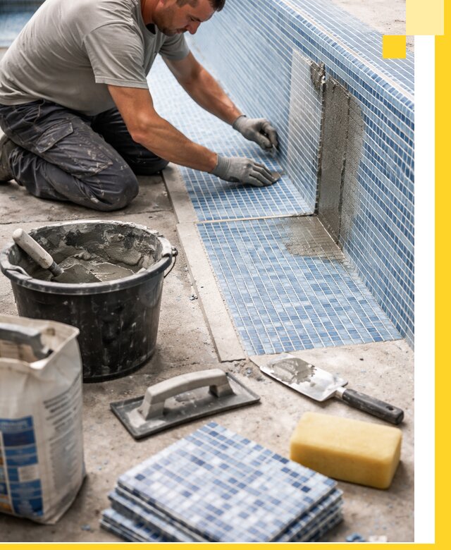 Укладка и ремонт мозаики для бассейнов под ключ в Лиски