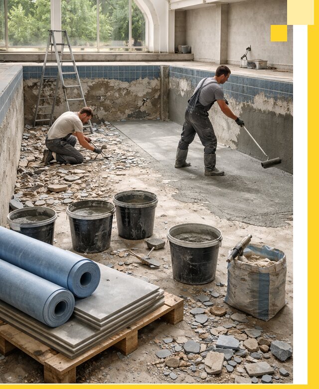 Реконструкция бассейнов в Лиски: ремонт, гидроизоляция