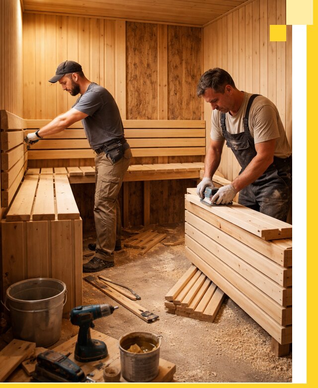 Профессиональный комплексный ремонт саун под ключ в Лиски