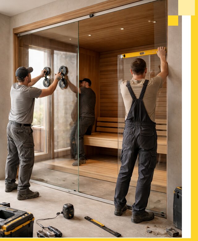 Производство и монтаж стеклянных саун под ключ в Лиски