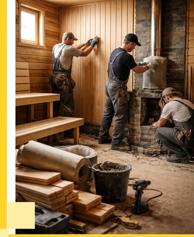 Ремонт бань под ключ в Лиски от 49235 р. | ЭриданЛск