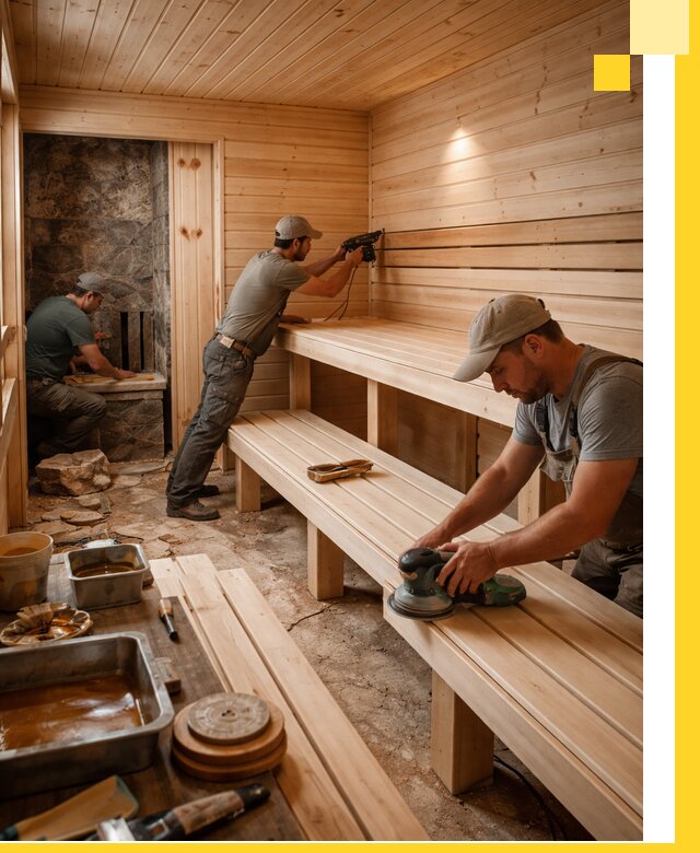 Профессиональная отделка бань в Лиски под ключ, с гарантией