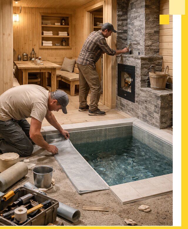 Строительство бань с комнатой отдыха под ключ в Лиски