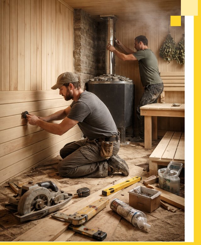 Полное строительство и оснащение парных под ключ в Лиски