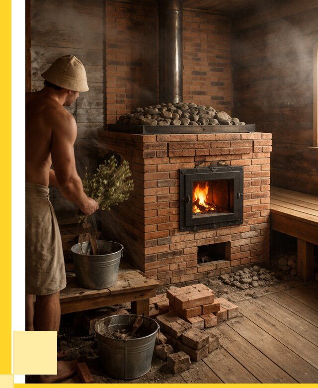 Кирпичные банные печи в Лиски от 98469 р. | ЭриданЛск