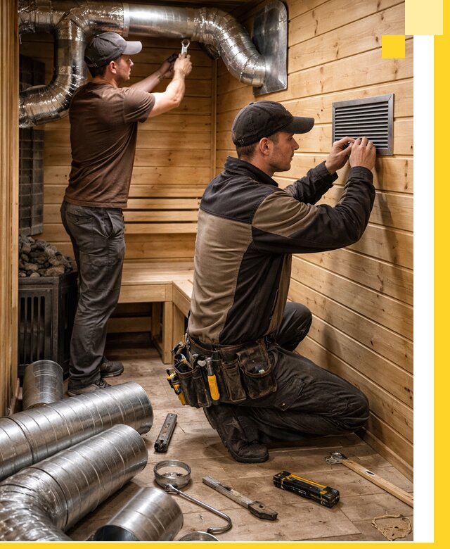 Проектирование и монтаж вентиляции бани в Лиски под ключ