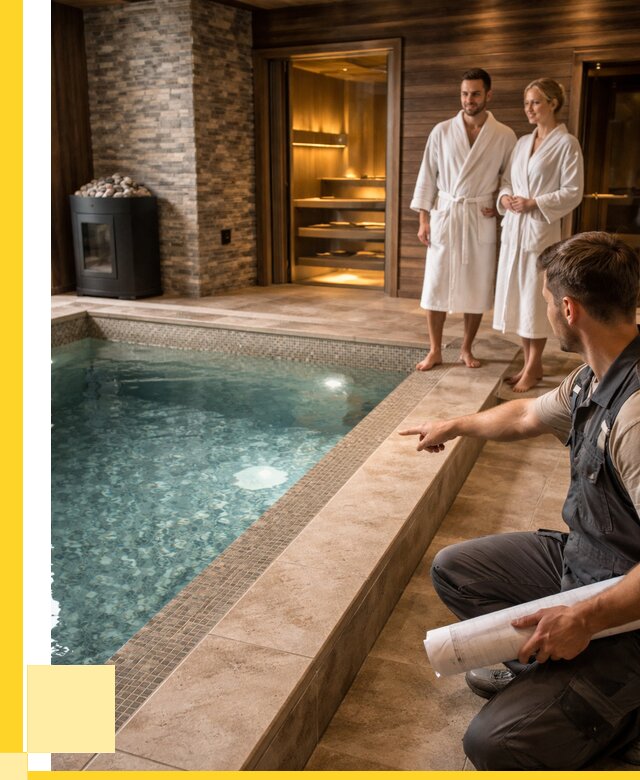 Проект бани с бассейном под ключ в Лиски от 71117 р. | ЭриданЛск