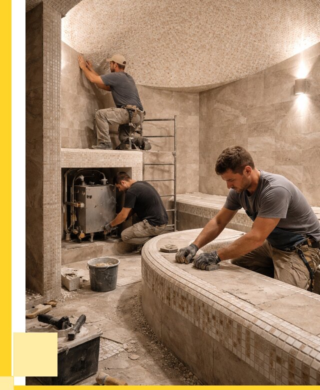 Монтаж хамамов под ключ в Лиски от 273525 р. ЭриданЛск