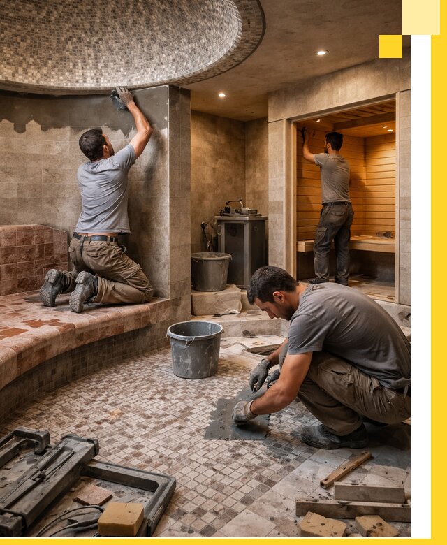 Проект и строительство хамама бани и сауны под ключ в Лиски