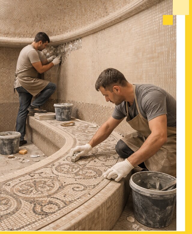 Плитка для хамама в Лиски, укладка, подбор и поставка