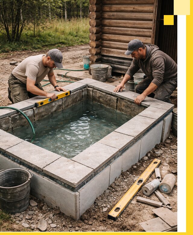 Изготовление и установка холодных купелей под ключ в Лиски